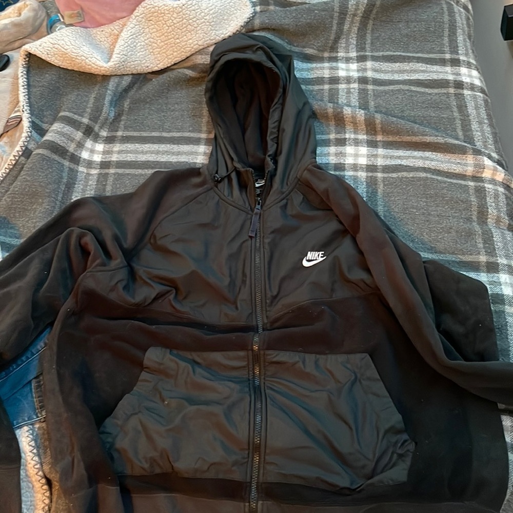 Black nike zip up jacket Size 2X